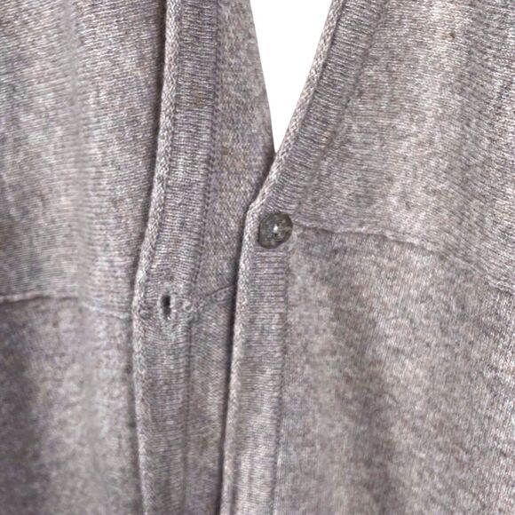 J.JILL Pure Jill Cashmere Cardigan Sweater Size 2X Beige Long Line V-Neck Button - Picture 7 of 16